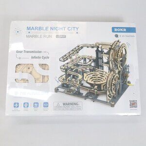ROKR 3D-Marble Night City Marble Run‎ LGA01 Gears/Steel Balls Wood Puzzle Sealed